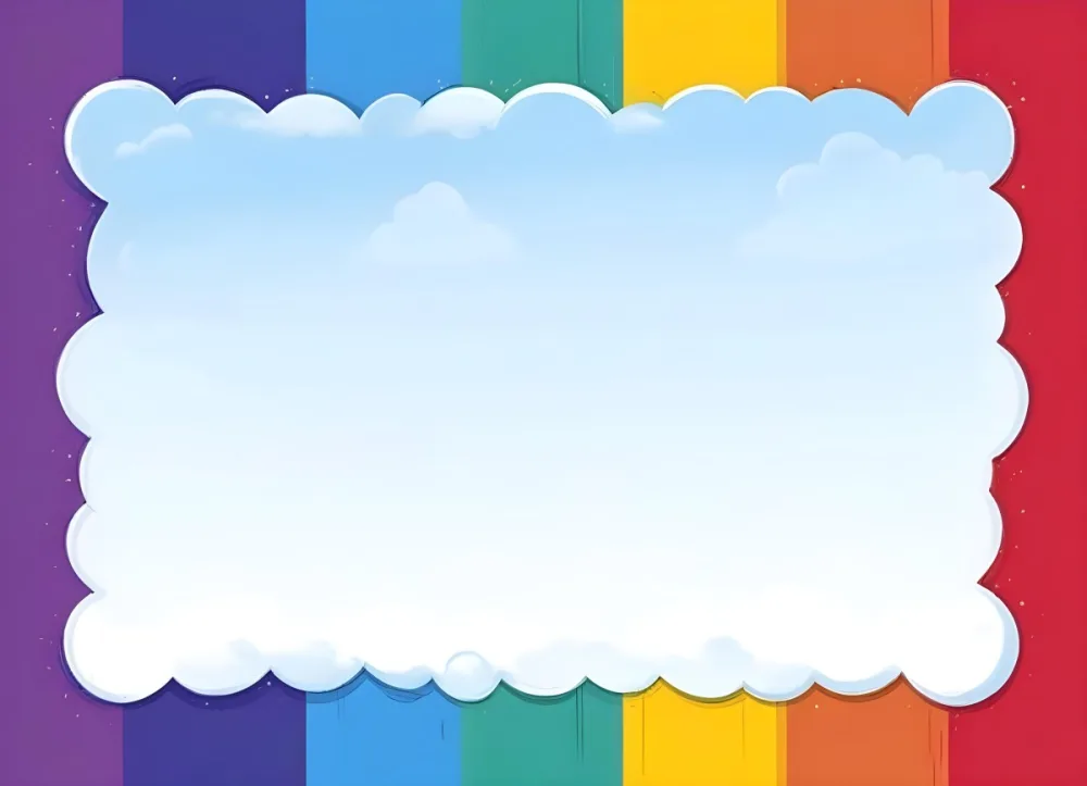 Digital Painting Rainbow Frame