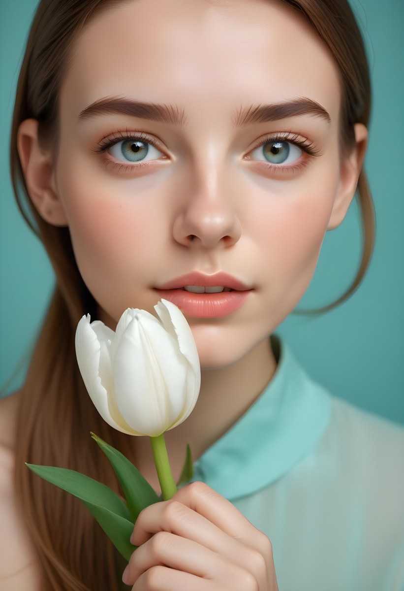Minimal Soft Studio Light Photography Young Woman