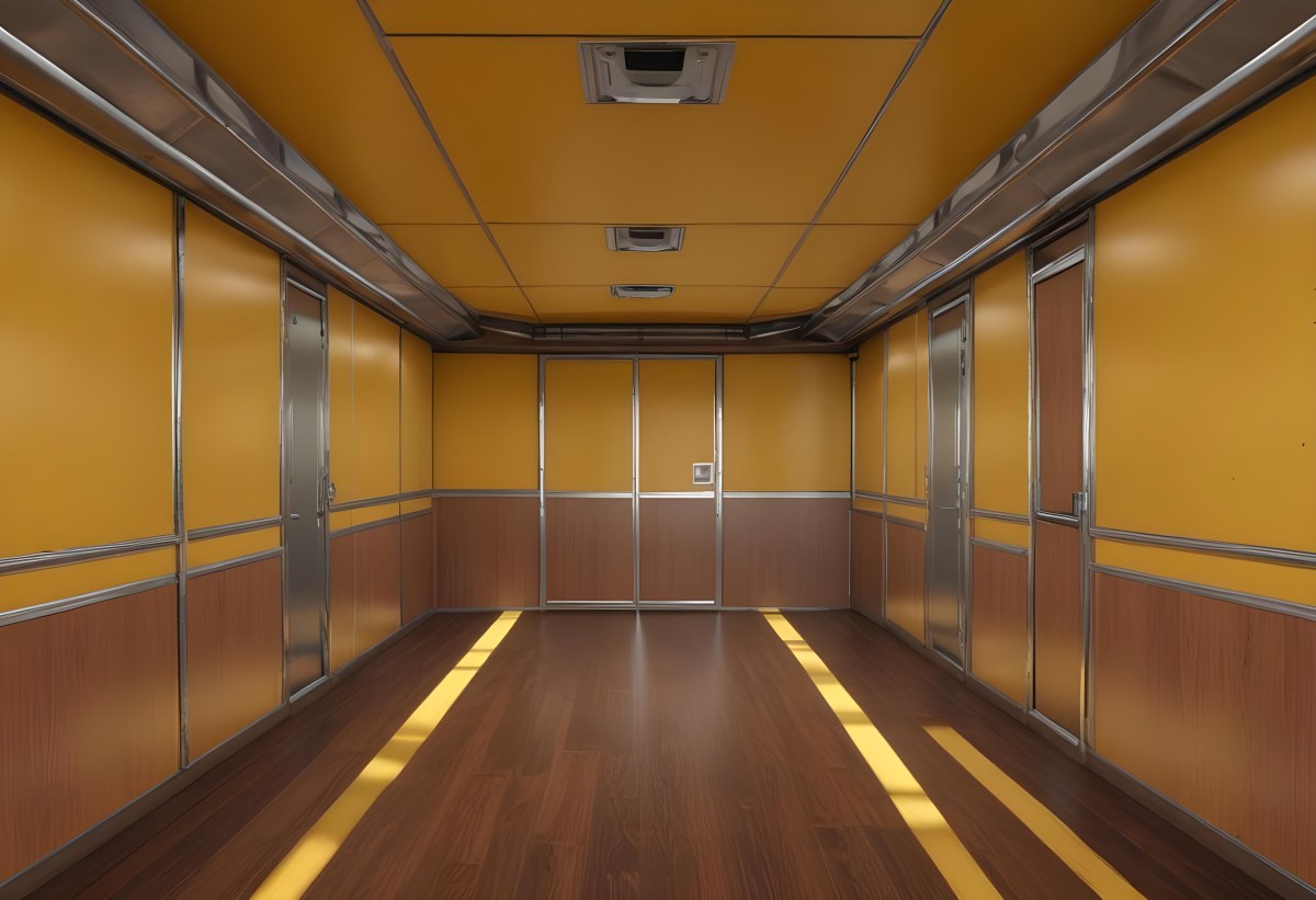 Inside Of An Empty Semi Truck Trailer
